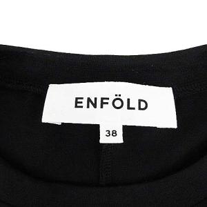 ENFOLD 19SS ウールジャージー ロングスリーブマキシDRS ワンピース ブラック
