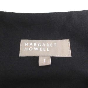 MARGARET HOWELL 18AW ワンピース ノースリーブ ウール ロング プリーツ ベルト付き 1 S ネイビー 濃紺