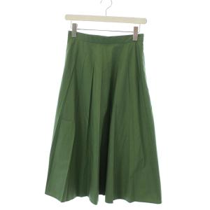 20AW COTTON POLYESTER スカート プリーツ ロング 1 S 緑 グリーン