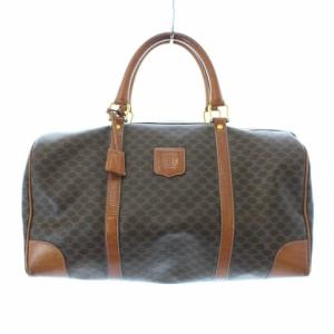 マカダム キャンバス レザー ボストンバッグ 茶