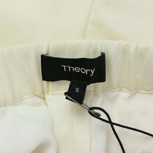 Theory イージーパンツ ワイドパンツ ウール 無地 S 白 ホワイト