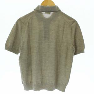 CELINE HOMME ニットポロシャツ ウール S グレージュ