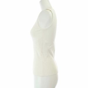 CHANEL 05P ニット カットソー ノースリーブ ココマーク 38 S 白 