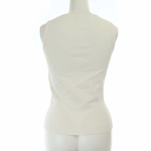 CHANEL 05P ニット カットソー ノースリーブ ココマーク 38 S 白 