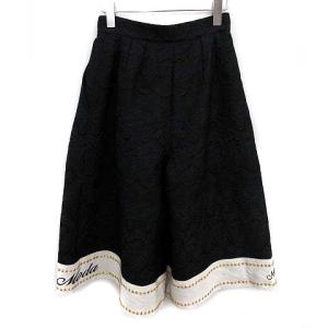 DOLCE&GABBANA 18AW Santa Moda ワイドパンツ 刺繍 スタースタッズ 40 ブラック