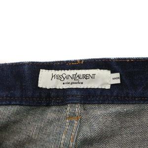 YVES SAINT LAURENT rive gauche 06年製 フレアデニムパンツ カサンドラ 44 XS インディゴ