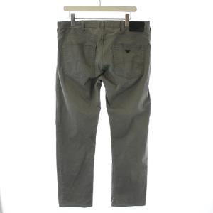 ARMANI JEANS パンツ スラックス ロゴ ストレッチ ストレート 38 M カーキ