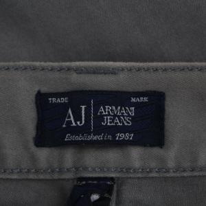 ARMANI JEANS パンツ スラックス ロゴ ストレッチ ストレート 38 M カーキ