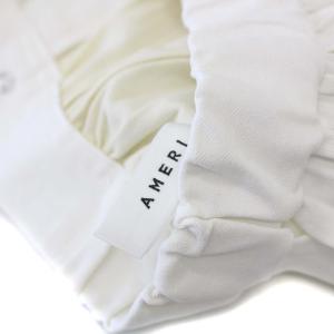 Ameri VINTAGE 20AW デニムプリーツスカート ロング 切替 ベルト付き S アイボリー