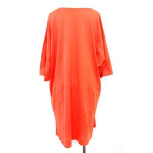 PLEATS PLEASE ISSEY MIYAKE イッセイミヤケ 21SS Tシャツ ワンピース ひざ丈 半袖 3 オレンジ