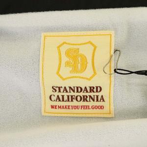 STANDARD CALIFORNIA コーチジャケット ナイロンジャケット ジャンパー ステンカラー ロゴプリント ドローコード 裏起毛 M 黒 ブラック