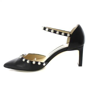 JIMMY CHOO LEEMA パンプス チャンキーヒール パール レザー 