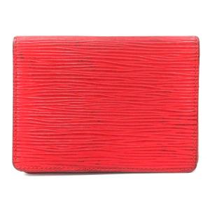 LOUIS VUITTON ポルト 2カルト ヴェルティカル エピ カードケース レッド