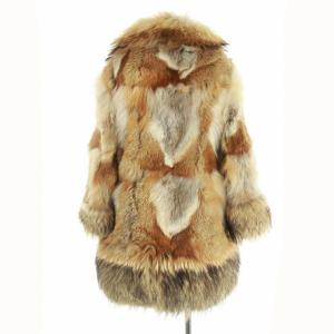 Grace Class 毛皮 コート アウター フォックスファー ラクーンファー ミドル ロング 36 S ベージュ