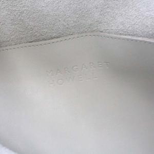 MARGARET HOWELL トートバッグ ショルダーバッグ レザー 切替 白 アイボリー ベージュ