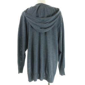 Theory 21SS EMPIRE WOOL HIGH SLIT HOODIE パーカー プルオーバー ニット ウール 長袖 S グレー