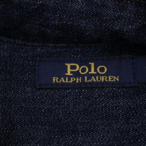 POLO RALPH LAUREN ワンピース デニム 長袖 膝丈 2 M ネイビー