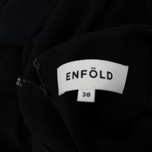 ENFOLD 19AW PEダブルクロス2 立体 ワンピース  M 黒