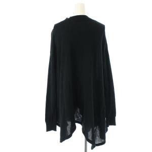 ENFOLD ニット セーター 長袖 ハイネック アシンメトリー 38 M 黒 ブラック