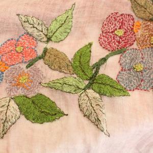 Faliero Sarti ストール マフラー 花柄 コットン イタリア製 ピンク