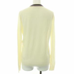 CELINE フィービー期 ニット セーター  長袖 マカダム刺繍 白 