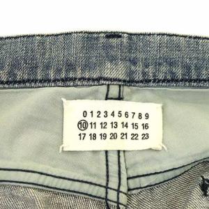 Martin Margiela 10 ここのえ デニムパンツ ジーンズ ストレート ダメージ加工 ボタンフライ 46 S インディゴ