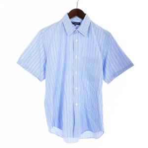 AD2006 コットンストライプシャツ SS ブルー