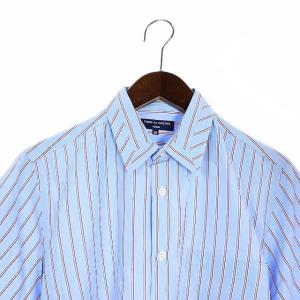 COMME des GARCONS HOMME AD2006 コットンストライプシャツ SS ブルー
