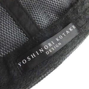 YOSHINORI KOTAKE DESIGN キャップ 迷彩 メッシュ スパンコール カモフラ エンブレム ワッペン F カーキ 黒 ブラック