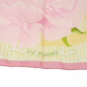 HERMES Les Pivoines 芍薬 カレ90 ピンク