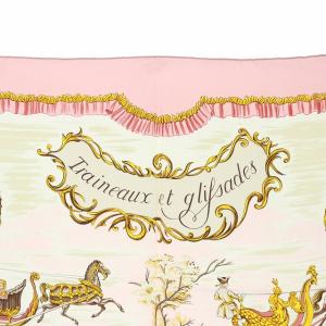 HERMES Traineaux et glifsades ソリとスケート カレ90 ピンク