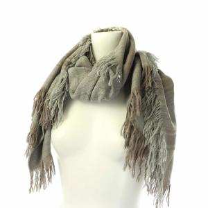 GUCCI ストール GG柄 ウール シルク混 グレー