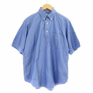 BEAMS PLUS 別注 20SS オックスフォードシャツ ボタンダウン 半袖 プルオーバー 36 S 青 ブルー
