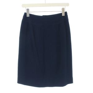 CHANEL BOUTIQUE スカート フレア ココマーク 36 S 紺 