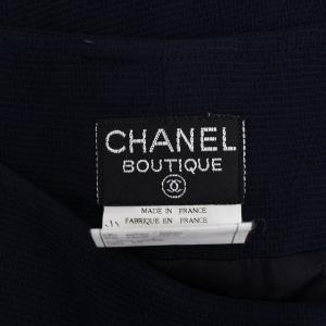 CHANEL BOUTIQUE スカート フレア ココマーク 36 S 紺 