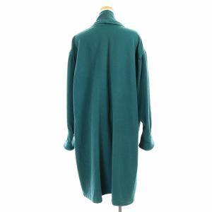 KENZO ショールカラーガウンコート グリーン