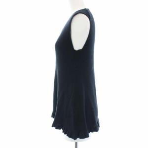 ADEAM 2020年製 ノースリーブVネックニットセーター 0 ブラック