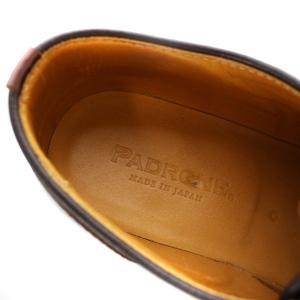 PADRONE シューズ ローファー スリッポン プレーントゥ レースアップ レザー 27cm ブラウン