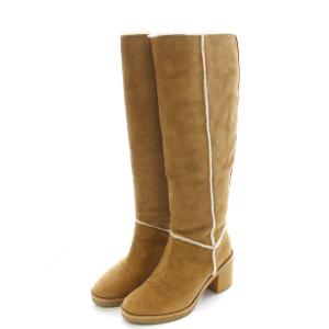 UGG australia KASEN TALL ムートン ブーツ ロング チャンキーヒール ラウンドトゥ スエード キャメル 24cm 茶色 ブラウン