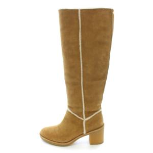 UGG australia KASEN TALL ムートン ブーツ ロング チャンキーヒール ラウンドトゥ スエード キャメル 24cm 茶色 ブラウン