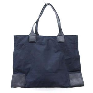 TORY BURCH ロゴナイロントートバッグ ネイビー