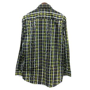 KENZO SLIMFIT 長袖チェックシャツ 41 ブラック