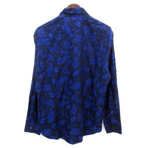 KENZO slim fit 長袖総柄シャツ 41 ブルー
