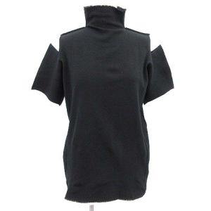 20SS CUTTING AP ハイネックニットカットソー 2 ブラック