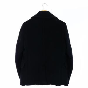 LOUNGE LIZARD THINSULATE ピーコート Pコート 裏地キルティング ウール 1 S 黒 ブラック