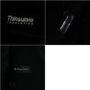 LOUNGE LIZARD THINSULATE ピーコート Pコート 裏地キルティング ウール 1 S 黒 ブラック