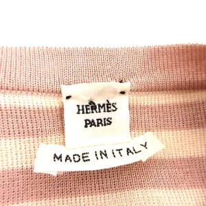 HERMES マルジェラ期 ヴィンテージ ワンピース シルク ニット ボーダー ノースリーブ ピンク