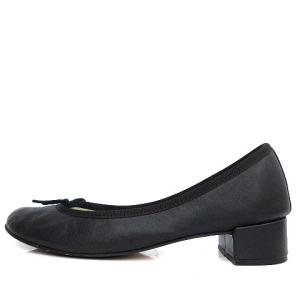 Repetto バレエシューズ ローヒール レザー パンプス 38 24cm 黒 ブラック