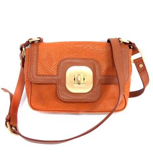 パイソンショルダーバッグ ブラウン