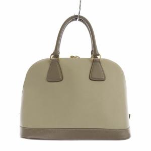 PRADA ハンドバッグ サフィアーノレザー バイカラー グレージュ
